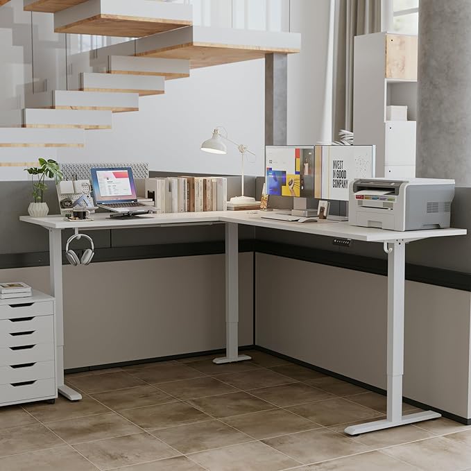 Agilestic L-Shaped Standing Desk Adjustable Height, Electric Corner Standing - Image 4