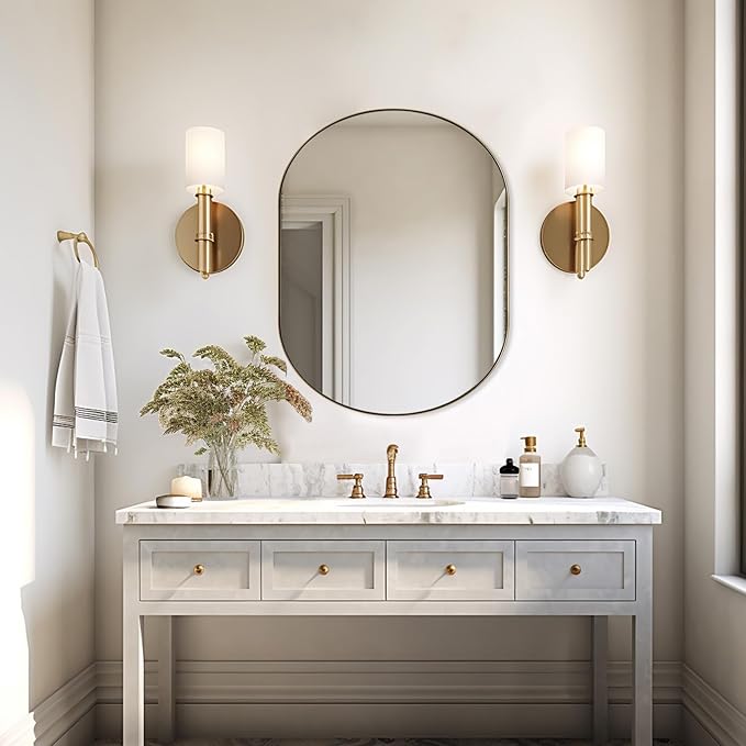 ANDY STAR Brass Bathroom Mirror by ANDYSTAR