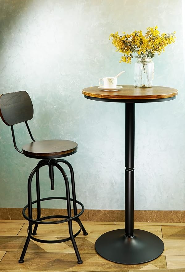 Round Bar Height Bistro Pub Table - Image 4