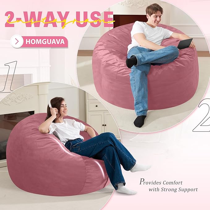 Homguava 3FT Bean Bag Chair: 3' Bean Bags - Image 5