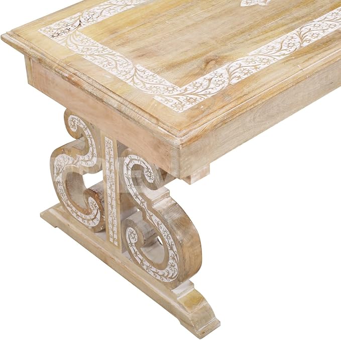 Lightnpro Mango Wood Rectangular Coffee Table - Image 8