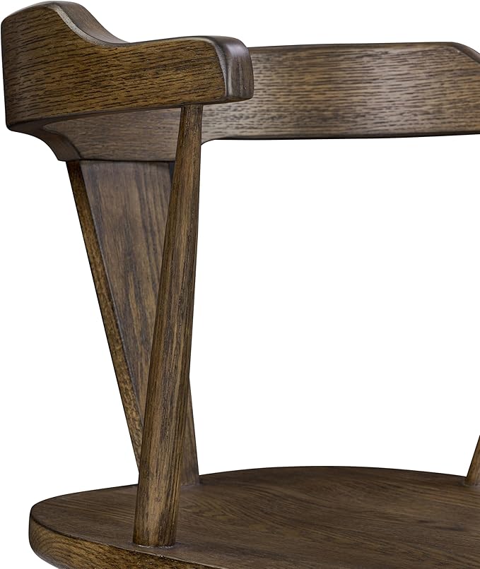 Poly & BARK Mid Century Modern Enzo Tundra Brown Dining Chair 2.0 – Solid Oak - Image 6