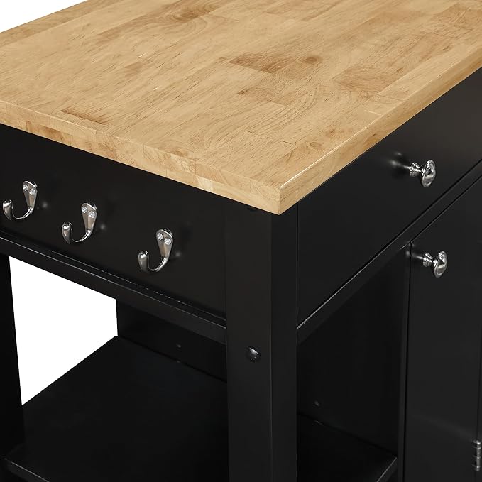OSP Home Furnishings Derry Modern Farmhouse Kitchen Cart - Image 11