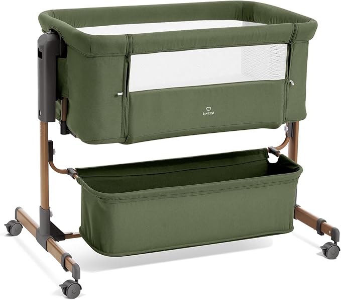 3 in 1 Baby Bassinet, Rocking Bassinet, Bedside Bassinet, 6-Height Adjustable by LovliTodBaby
