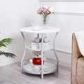 Round End Table, 3-Tier Side Table by AnlanborbyAnlanborHome
