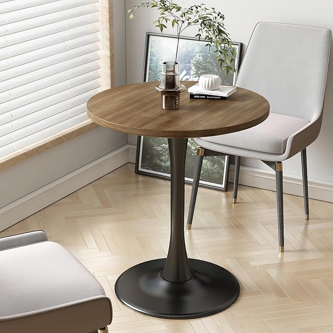 Round Table Modern Dining Table Tulip Round Kitchen Table Mid Century Wooden by Kasinali
