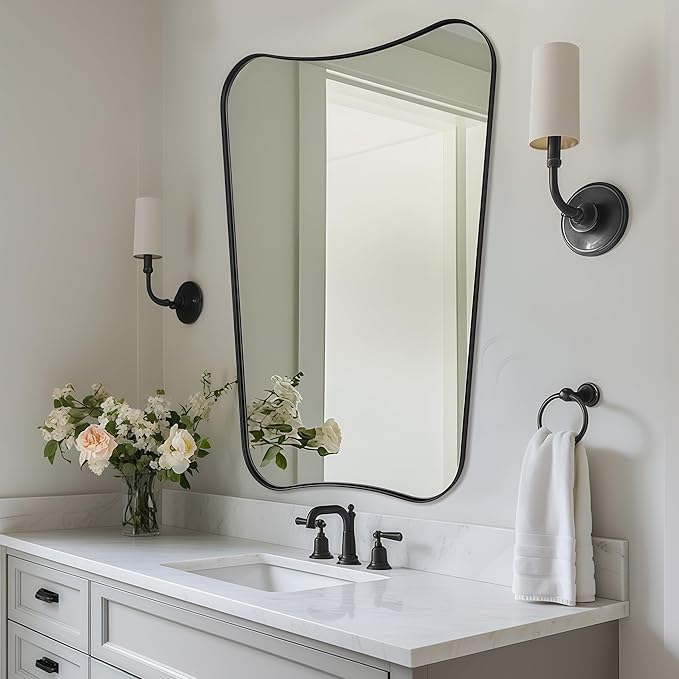 24x40 Black Mirror, Irregular Shaped Mirror - Image 8