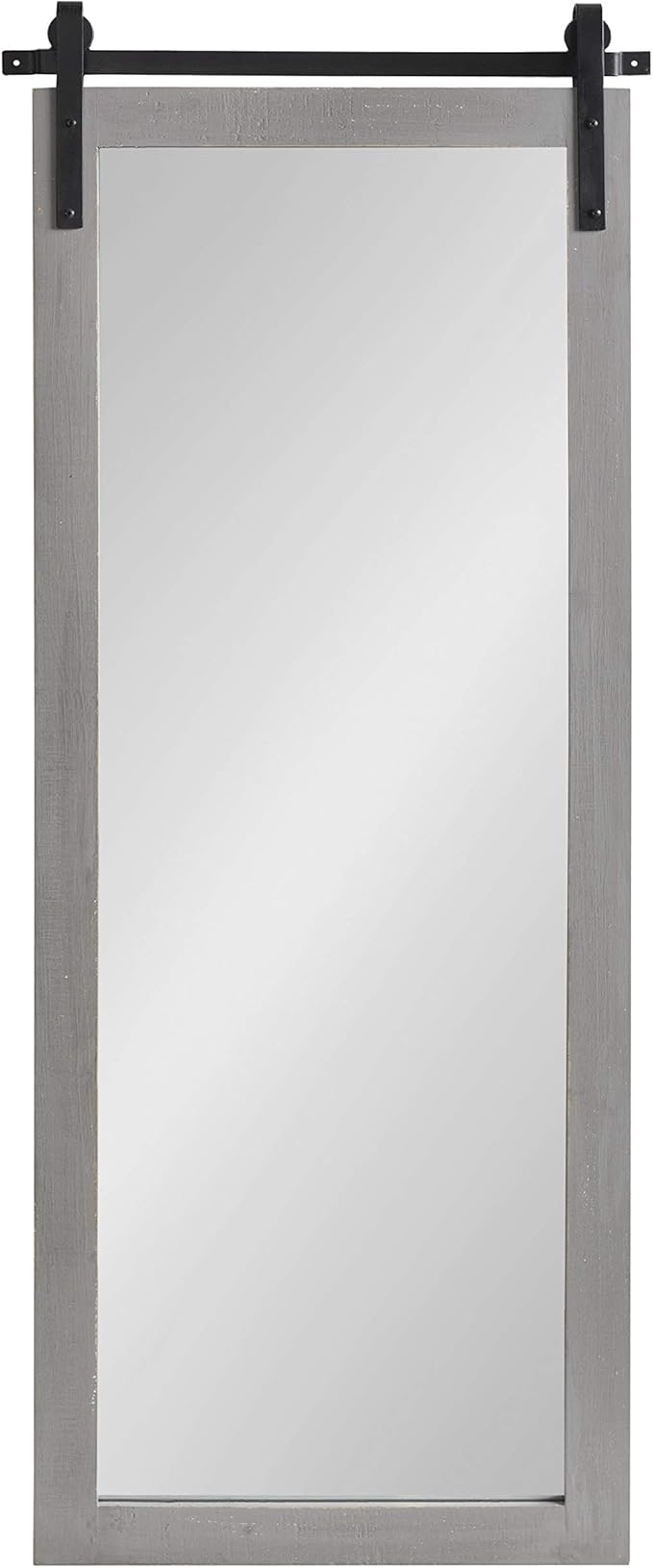 Kate and Laurel Cates Farmhouse Wood Framed Panel Mirror, 18 x 50, Barn - Image 3