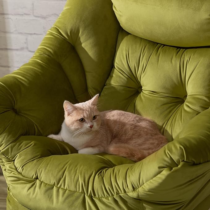 HollyHOME Modern Fabric Large Lazy Chair, Accent Oversized Comfy Reading Chair - Image 7