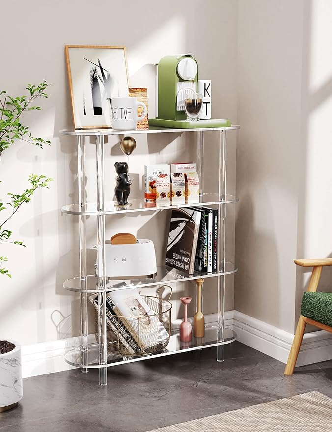 Clear Bookshelf, Acrylic Bookcase - Image 2