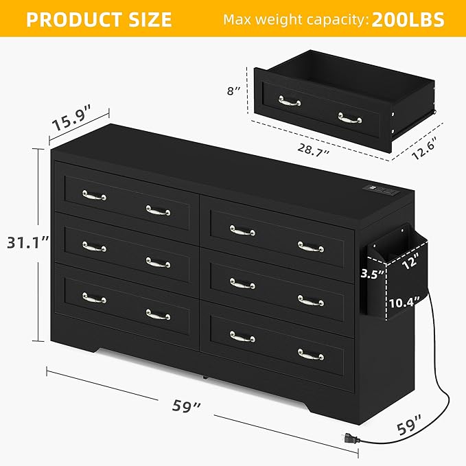 YITAHOME Drawers TV Stand for 65 inches - Image 2