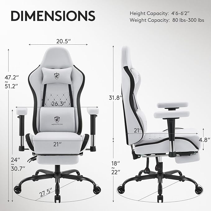 Gaming Chair Breathable Fabric, Computer Office Chair - Image 3