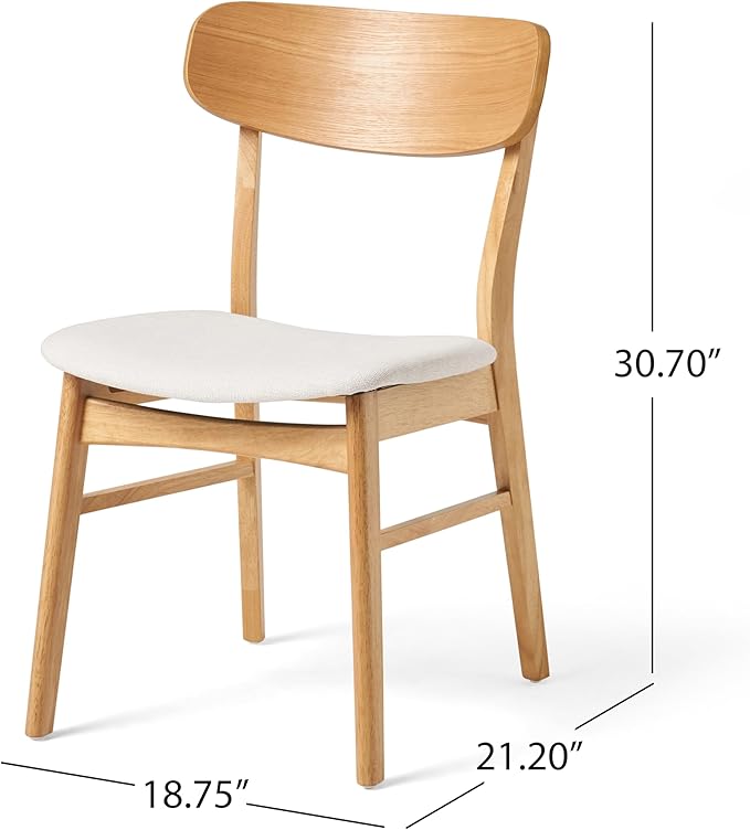 Merax 5-Piece Dining Set, Solild Wood Table & Chairs - Image 8