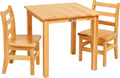 ECR4Kids 24in x 24in Hardwood Table and Chair Set, 12in Seat Height, Kids by ECR4Kids