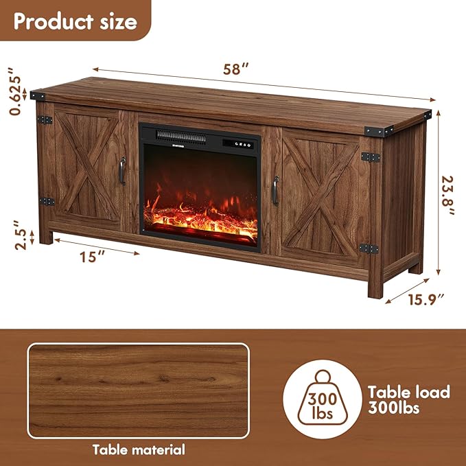 YESHOMY Fireplace TV Stand - Image 10