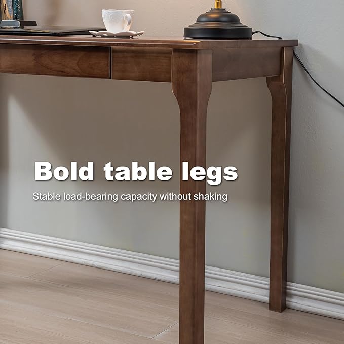 Solid Wood Desk, Gaming Study Home Office Desks - Image 8