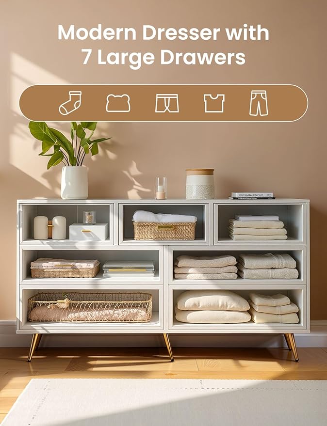 7 Drawer Dresser for Bedroom - Image 6