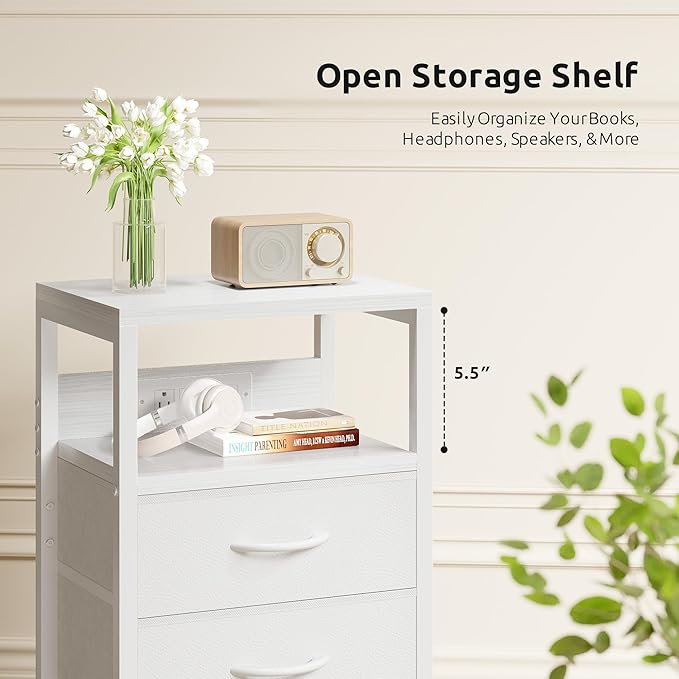 NightStand Bedside Charging Table Bedroom - Image 7