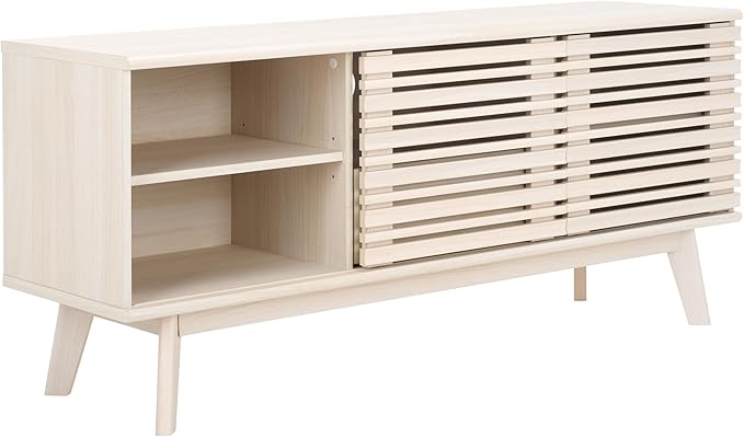SAFAVIEH ESMA TV Stand for up to 60" Flatscreen – Bleached White, Low Sideboard - Image 9