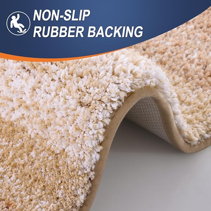 OLANLY Bathroom Runner Rugs 59x20, Extra Soft Absorbent Microfiber Bath Rugs - Image 4