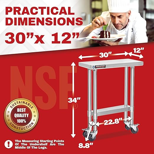 DuraSteel 30x12 NSF Stainless Steel Cart - Image 2