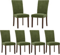 COLAMY Upholstered Parsons Dining Chairs Set of 6, Fabric Dining Room Kitchen by COLAMYINC