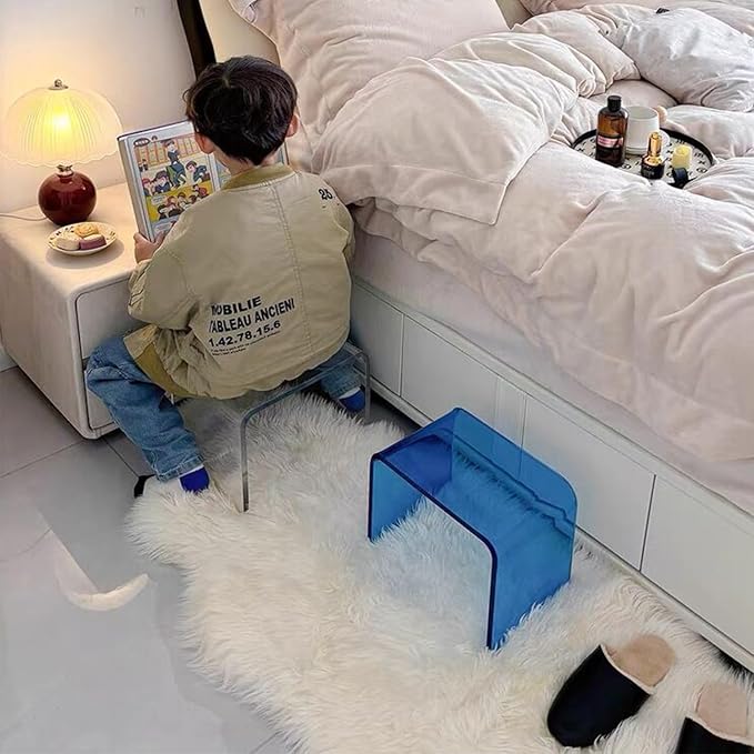 Acrylic Kids' Step Stool – Clear Small Footstool - Image 8