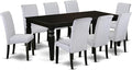 East West Furniture LGBA9-BLK-05 9 Piece Dining Room Furniture Set Includes a by EastWestFurniture