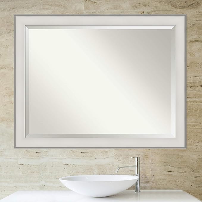 Amanti Art White Bathroom Mirror - Image 6