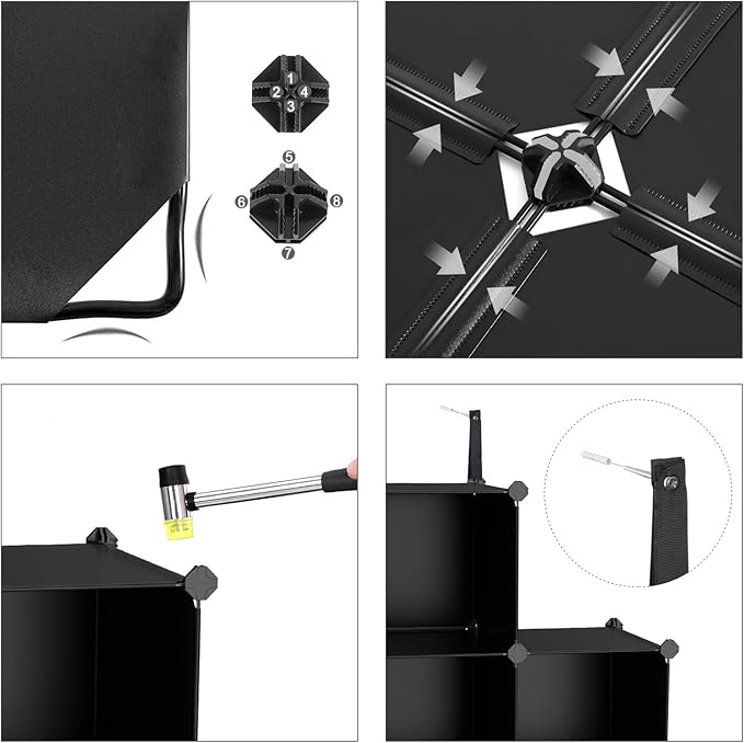 SONGMICS Cube Storage Organizer, Book Shelf, Closet Organizers and Storage - Image 5