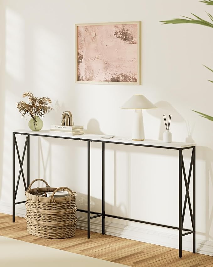 Masupu 70.9" Console Table, Modern Narrow Long Sofa Table Behind Couch - Image 8