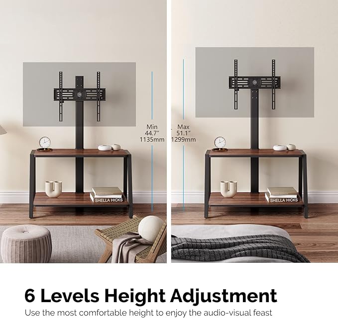 FITUEYES Wood TV Stand with Mount - Image 3