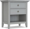 SIMPLIHOME Amherst SOLID WOOD 24 Inch Wide Traditional Bedside Nightstand Table by SimpliHome