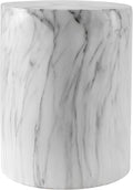 JONATHAN Y TBL1101A Troy 16" Modern Minimalist Faux Marble Column by JONATHANY