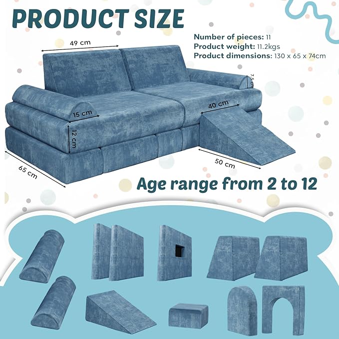 Modular Kids Play Couch & Sofa - Image 2