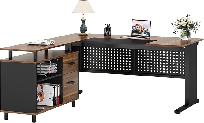 Tribesigns 63 Inch Executive Desk - Image 9