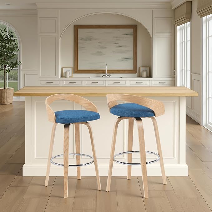 Armen Living Sonia Modern Swivel Bar Height Stool by ArmenLiving