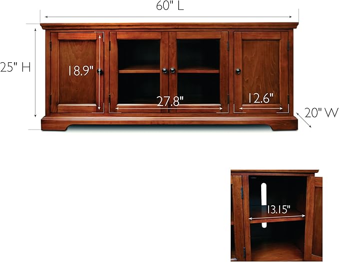 Leick Home 87360 TV Stand with Enclosed Storage - Image 2