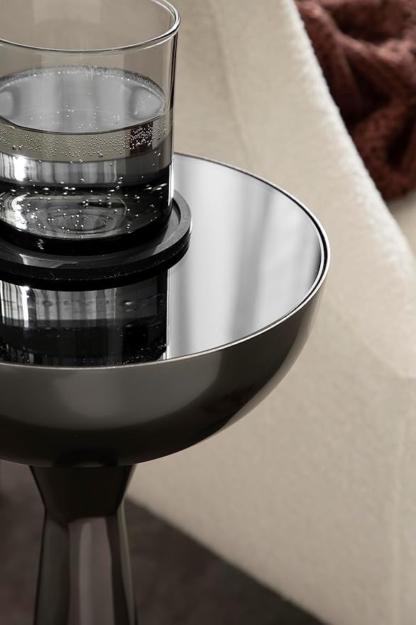 Kate and Laurel Chandon Modern Sophisticated Drink Table; 8 x 8 x 23; Gray - Image 5