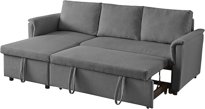 Ball & Cast Reversible Sectional Sofa Couch, L-Shape Sleeper Sofa Bed - Image 9