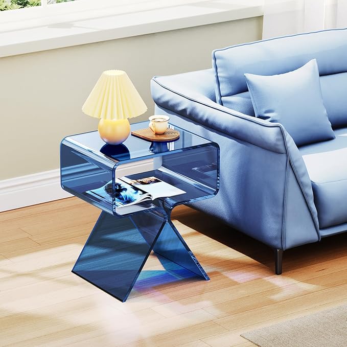 Acrylic Nightstand Side Table Modern Design Clear Home Decor Display End Table - Image 8