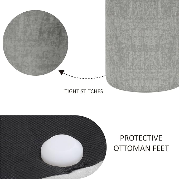 Get Set Style Modern Round Ottoman - Image 5