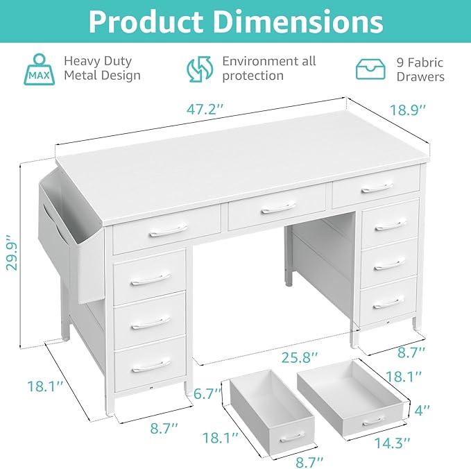 Lufeiya 47 Inch Computer Desk - Image 3