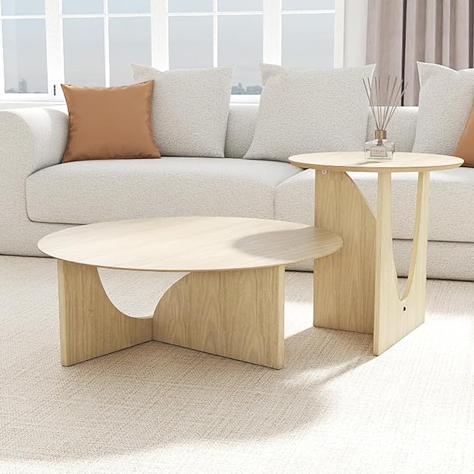 Round and Nature Side Table，Small Coffee Table - Image 9