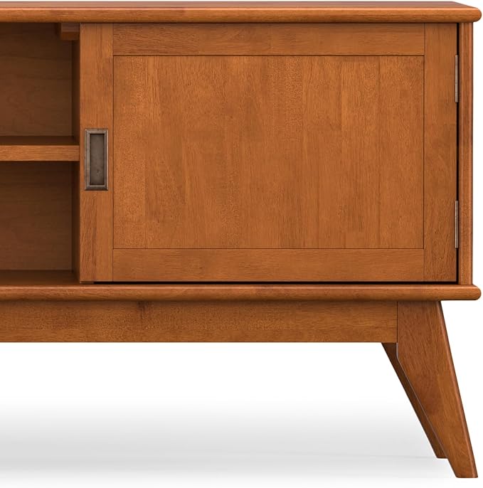 SIMPLIHOME Draper Solid Hardwood 72 inch Wide Mid Century Modern TV Media Stand - Image 13