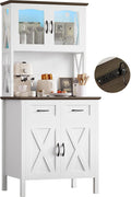 IRONCK 71" Pantry Cabinet with LED Lights and Charging Station, Tall Kitchen by IRONCK