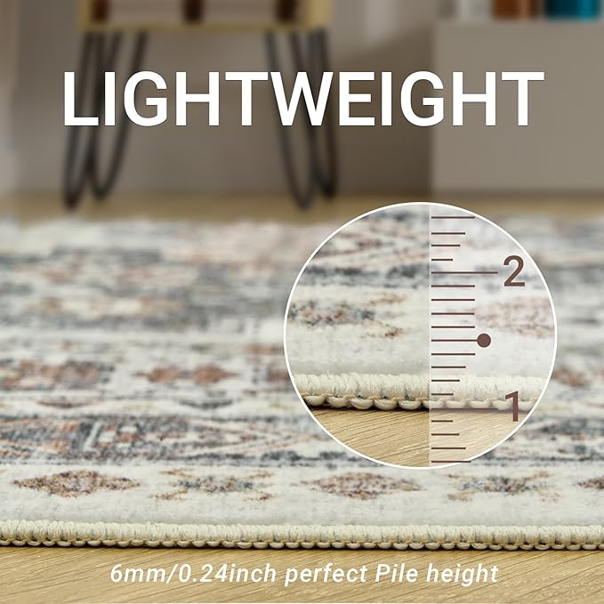 zesthome 8x10 Area Rugs for Living Room, Non-Slip Backing Washable Rugs - Image 5