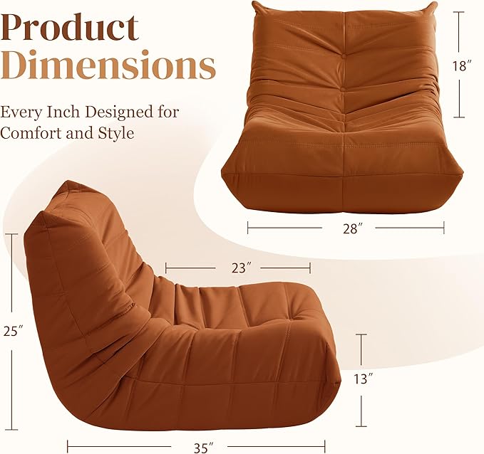 Bean Bag Chair, Fireside Chair Bean Bag Sofa - Image 2