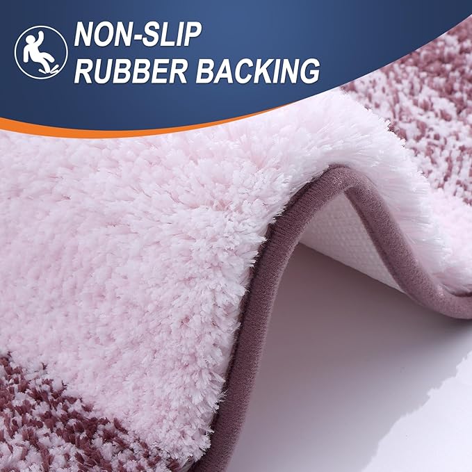 OLANLY Bathroom Rugs Mat 24x16, Extra Soft Absorbent Microfiber Bath Rugs - Image 5