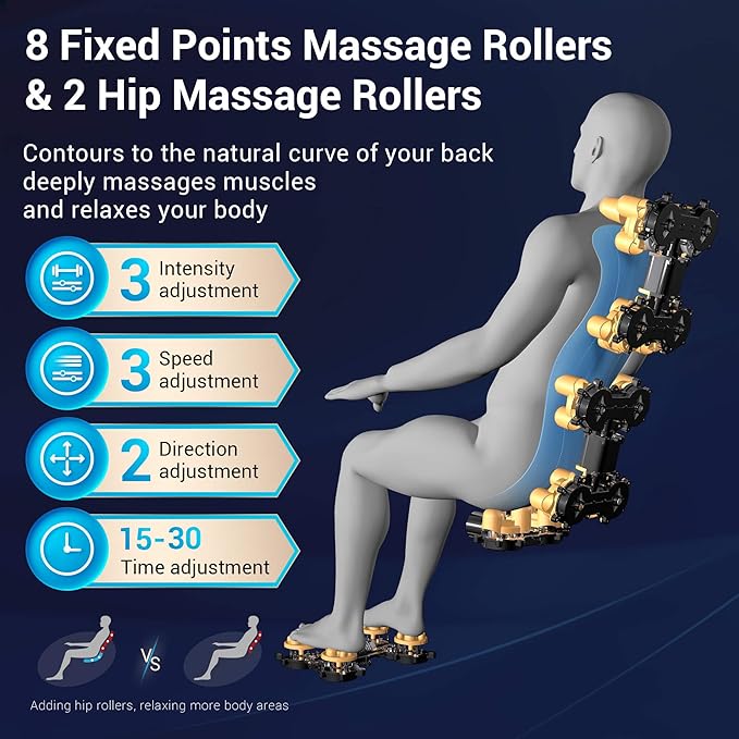 Massage Chair Full Body with Heat, Full Body Zero Gravity Shiatsu Massage Chair - Image 4